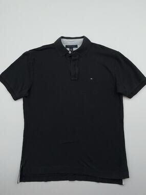 Tommy Hilfiger Men's Custom Fit BlackPolo Shirt Sz Medium